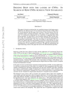 Digging Deep into the layers of CNNs: In Search of How CNNs Achieve View
  Invariance