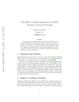 The Effects of Hyperparameters on SGD Training of Neural Networks