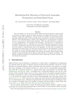 Distribution-Free Detection of Structured Anomalies: Permutation and
  Rank-Based Scans
