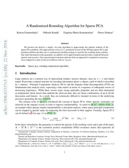 A Randomized Rounding Algorithm for Sparse PCA
