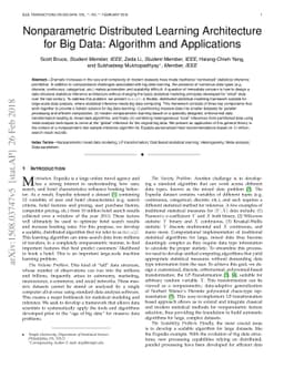Nonparametric Distributed Learning Architecture for Big Data: Algorithm
  and Applications