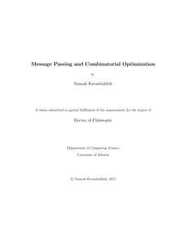 Message Passing and Combinatorial Optimization
