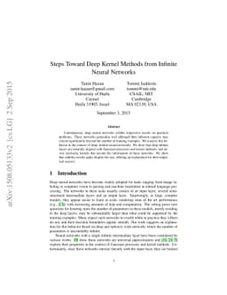 Steps Toward Deep Kernel Methods from Infinite Neural Networks