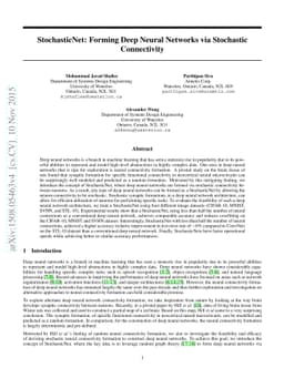 StochasticNet: Forming Deep Neural Networks via Stochastic Connectivity