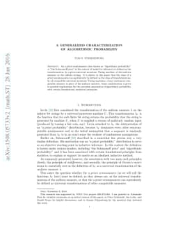 A generalized characterization of algorithmic probability