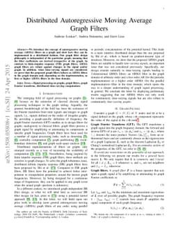 Distributed Autoregressive Moving Average Graph Filters