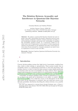 The Relation Between Acausality and Interference in Quantum-Like
  Bayesian Networks
