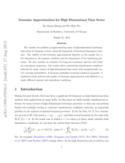 Gaussian Approximation for High Dimensional Time Series