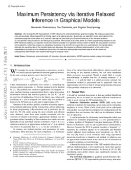 Maximum Persistency via Iterative Relaxed Inference with Graphical
  Models