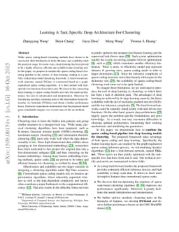 Learning A Task-Specific Deep Architecture For Clustering