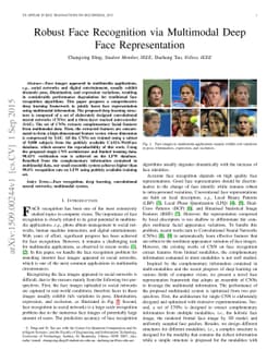 Robust Face Recognition via Multimodal Deep Face Representation