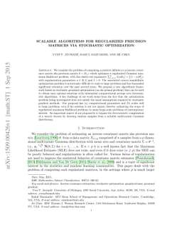 Scalable Computation of Regularized Precision Matrices via Stochastic
  Optimization