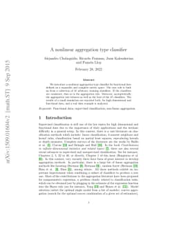 A nonlinear aggregation type classifier