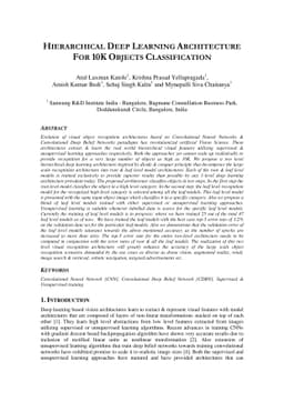 Hierarchical Deep Learning Architecture For 10K Objects Classification