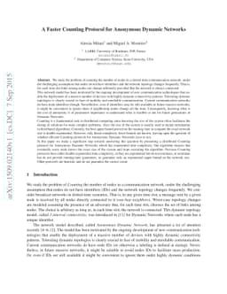 A Faster Counting Protocol for Anonymous Dynamic Networks