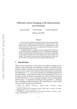 Diffusion tensor imaging with deterministic error bounds