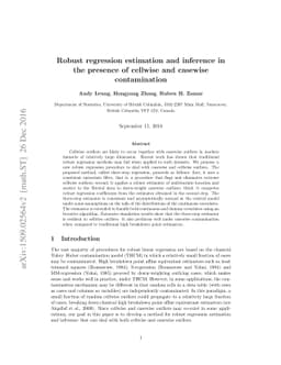 Robust regression estimation and inference in the presence of cellwise
  and casewise contamination