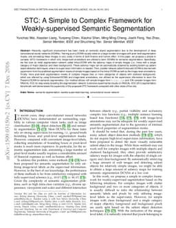 STC: A Simple to Complex Framework for Weakly-supervised Semantic
  Segmentation