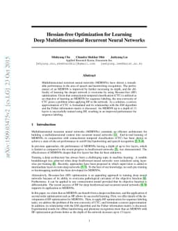Hessian-free Optimization for Learning Deep Multidimensional Recurrent
  Neural Networks