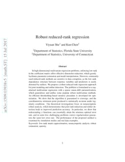 Robust Reduced Rank Regression
