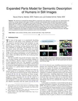 Expanded Parts Model for Semantic Description of Humans in Still Images