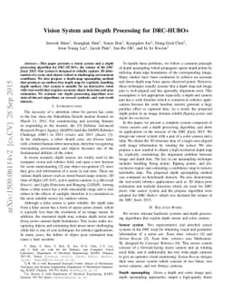 Vision System and Depth Processing for DRC-HUBO+