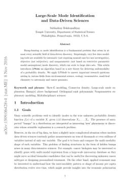 Large-Scale Mode Identification and Data-Driven Sciences