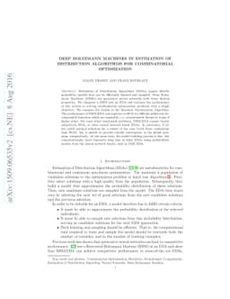 Deep Boltzmann Machines in Estimation of Distribution Algorithms for
  Combinatorial Optimization