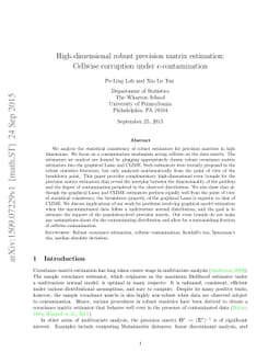 High-dimensional robust precision matrix estimation: Cellwise corruption
  under $ε$-contamination