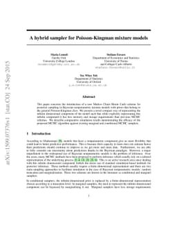 A hybrid sampler for Poisson-Kingman mixture models