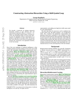 Constructing Abstraction Hierarchies Using a Skill-Symbol Loop