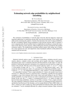Estimating network edge probabilities by neighborhood smoothing