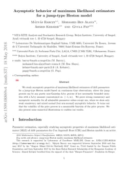 Asymptotic behavior of maximum likelihood estimators for a jump-type
  Heston model
