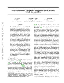 Generalizing Pooling Functions in Convolutional Neural Networks: Mixed,
  Gated, and Tree