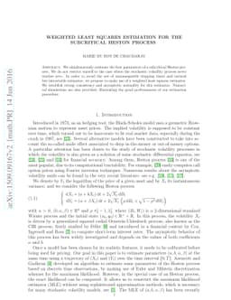 Weighted least squares estimation for the subcritical Heston process