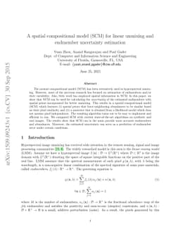 A spatial compositional model (SCM) for linear unmixing and endmember
  uncertainty estimation