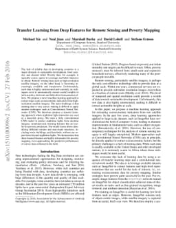 Transfer Learning from Deep Features for Remote Sensing and Poverty
  Mapping