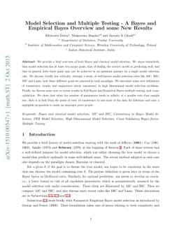 Model Selection and Multiple Testing - A Bayesian and Empirical Bayes
  Overview and some New Results