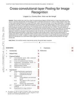 Cross-convolutional-layer Pooling for Image Recognition