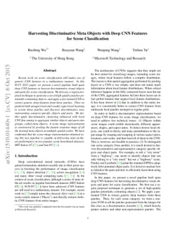 Harvesting Discriminative Meta Objects with Deep CNN Features for Scene
  Classification