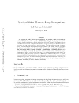 Directional Global Three-part Image Decomposition