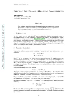 Efficient Per-Example Gradient Computations