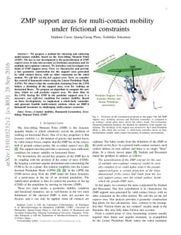 ZMP support areas for multi-contact mobility under frictional
  constraints