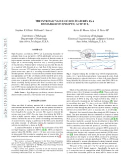 The intrinsic value of HFO features as a biomarker of epileptic activity