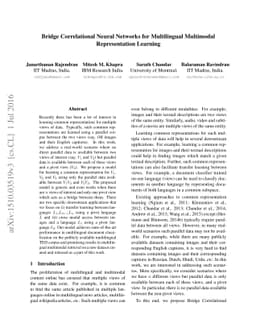 Bridge Correlational Neural Networks for Multilingual Multimodal
  Representation Learning