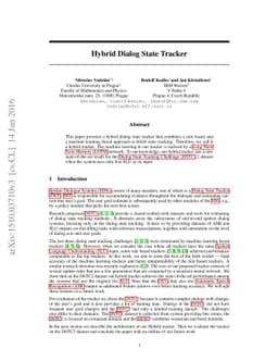 Hybrid Dialog State Tracker