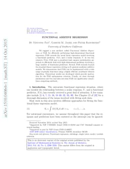 Functional additive regression