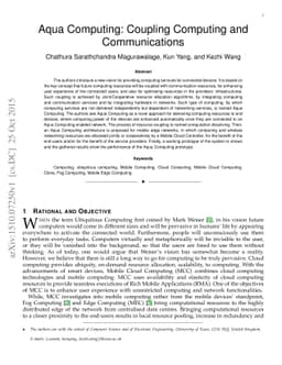 Aqua Computing: Coupling Computing and Communications