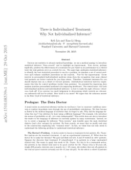There is Individualized Treatment. Why Not Individualized Inference?