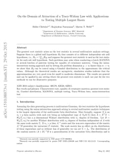 On the Domain of Attraction of a Tracy-Widom Law with Applications to
  Testing Multiple Largest Roots
